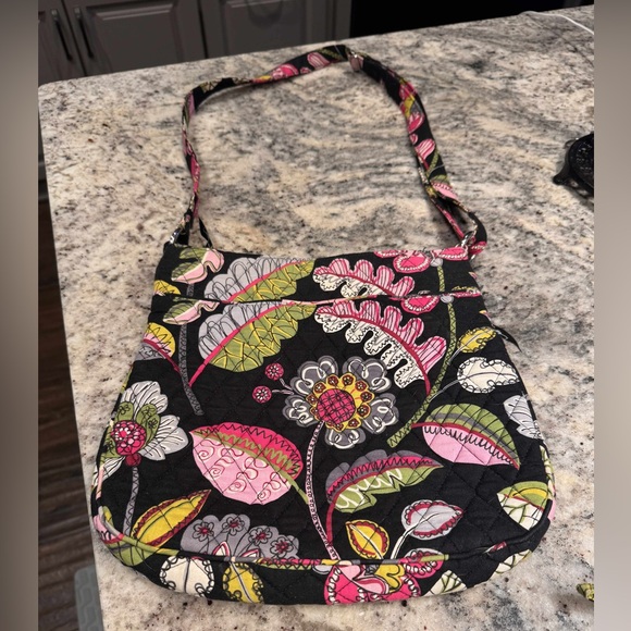 Vera bradley Floral set crossbody bag 12x12in w/20in strap & wallet 7x5in - Picture 6 of 12